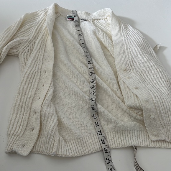VINTAGE CENTER AISLE White Cardigan Sweater size large - Picture 6 of 7